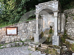 The public outlet or source Water of Joseph II - Ucka Nature Park, Croatia / Javni izljev ili Äesma `Voda Josipa II` - UÄka